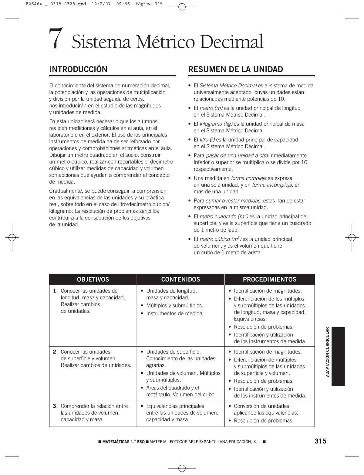 Pdf 7 Sistema Metrico Decimal 7 Sistema Métrico Decimal IntroducciÓn