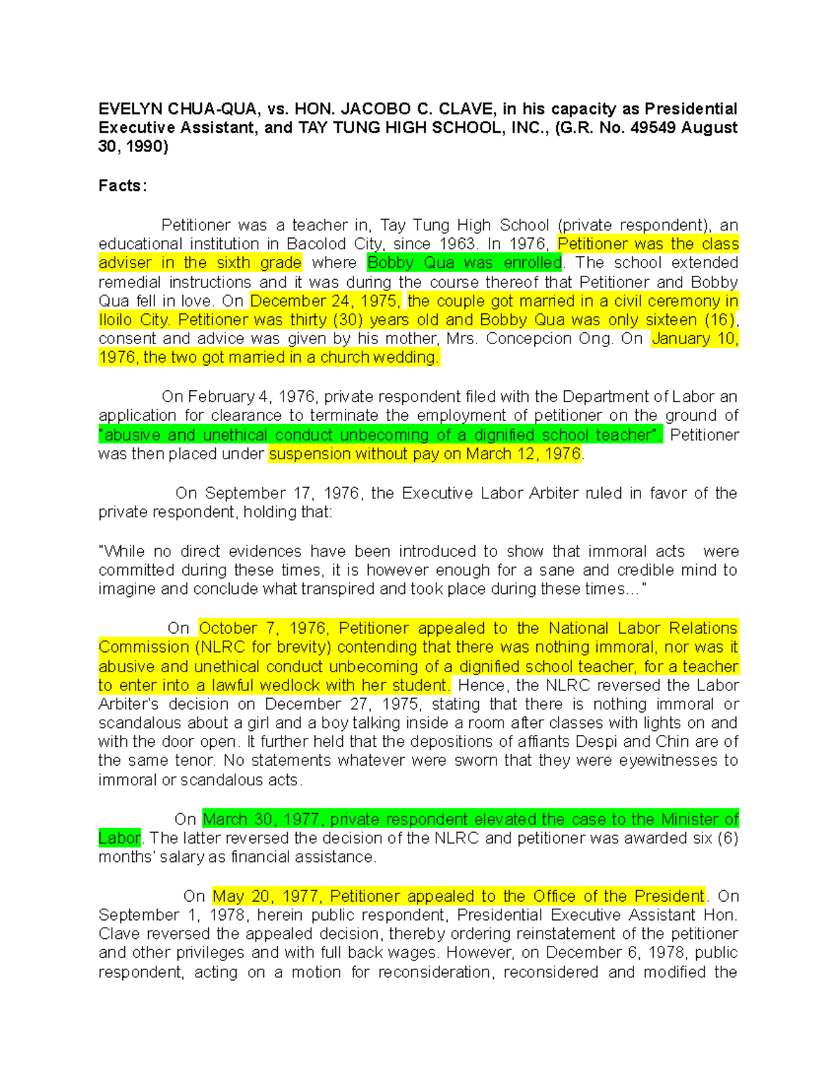 2. Chuaqua vs Clave Case Digest EVELYN CHUAQUA, vs. HON. JACOBO C