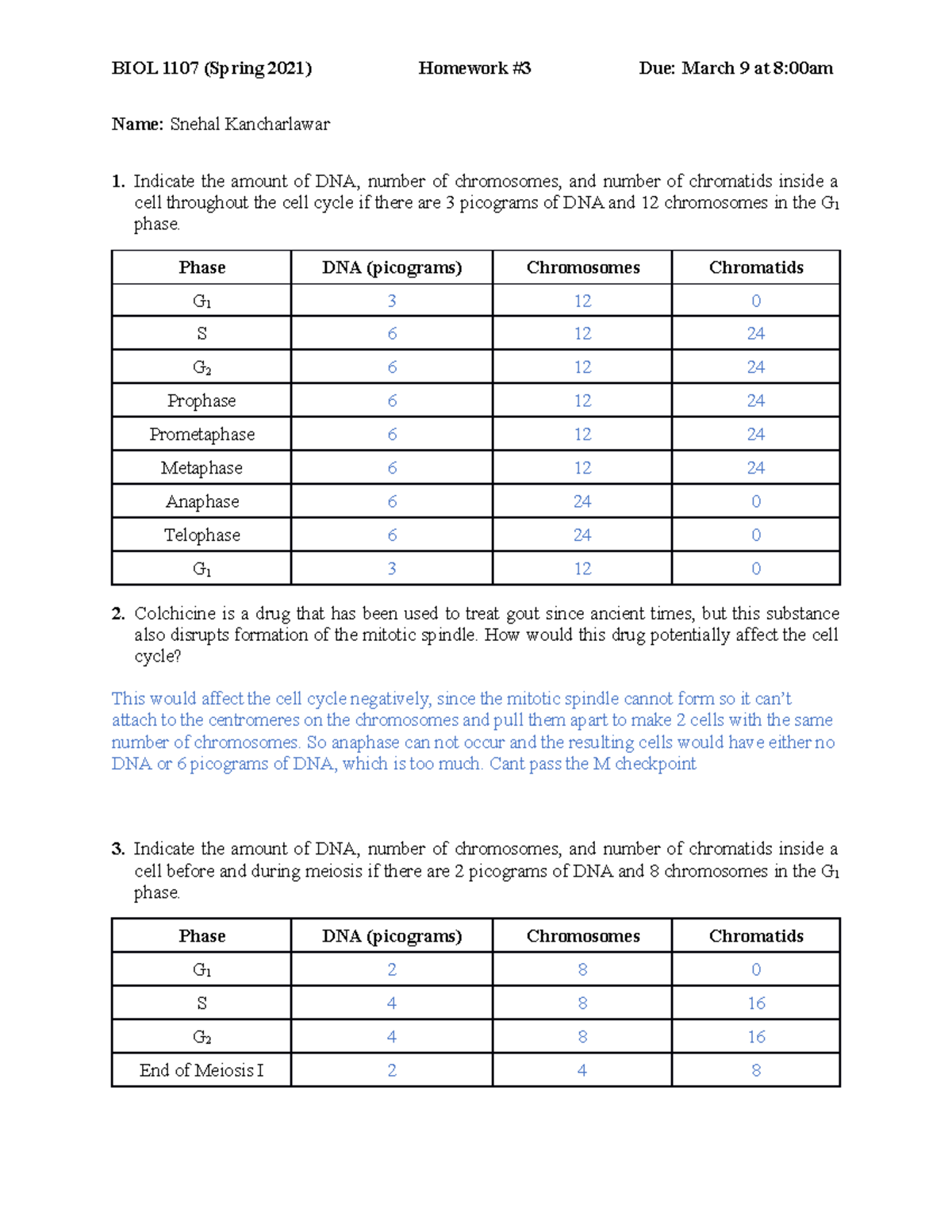 Bio Hw Unit 2-2nd hw - Basic Biology week 2 homework. - BIOL 1107 - UGA ...