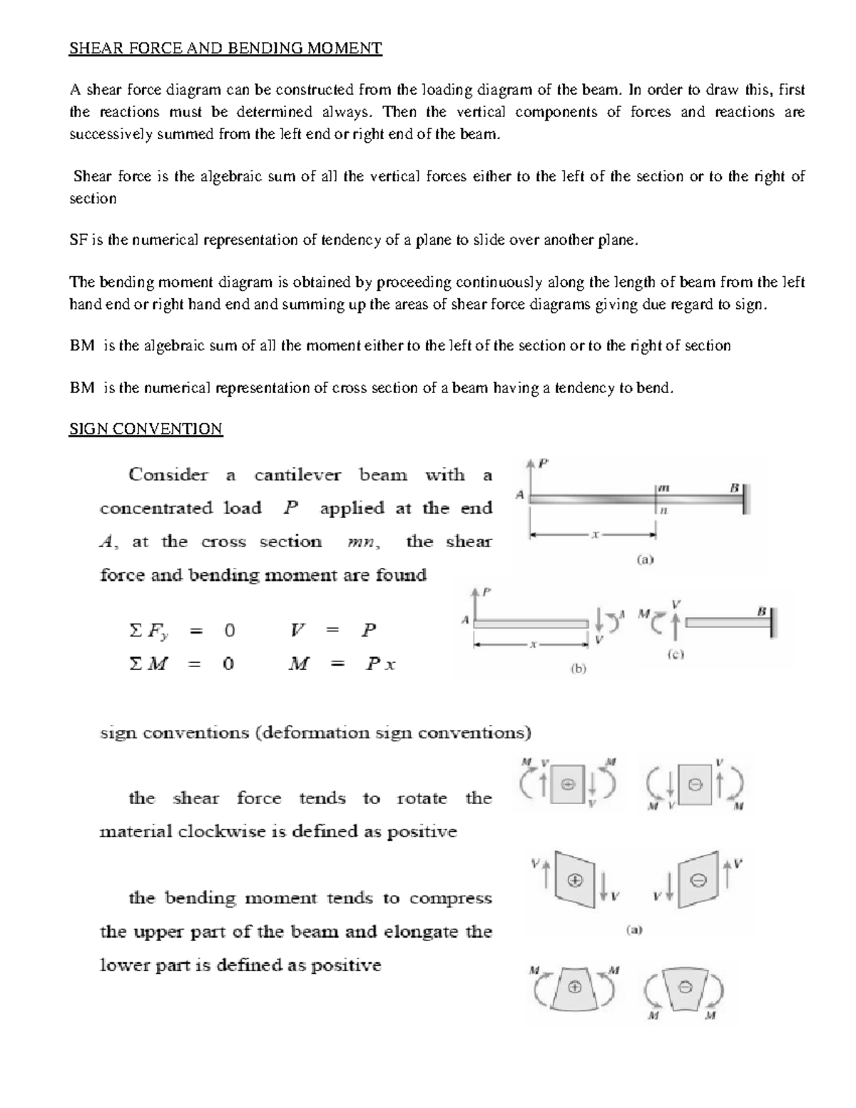 Shear Force And Bending Moment Shear Force And Bending Moment A Shear Force Diagram Can Be