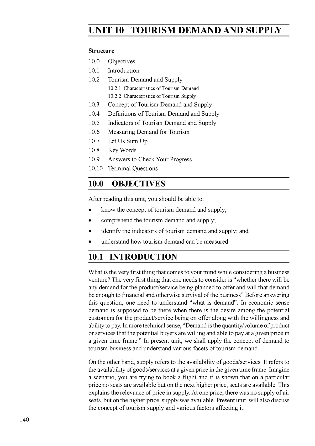 Module 3 - Much appreciated - Concept and Impacts of Tourism UNIT 10 ...