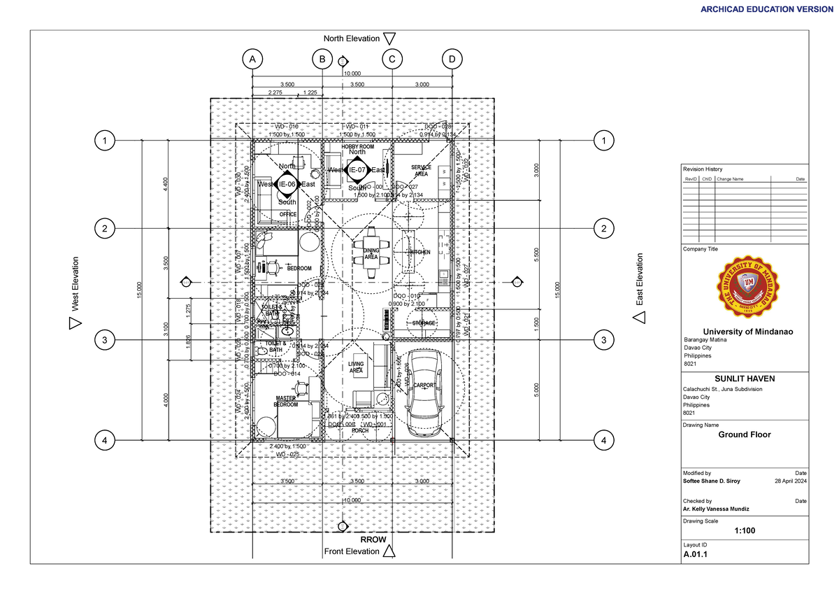 One Storey Residential Floor Plan - Modified by Softee Shane D. Siroy ...