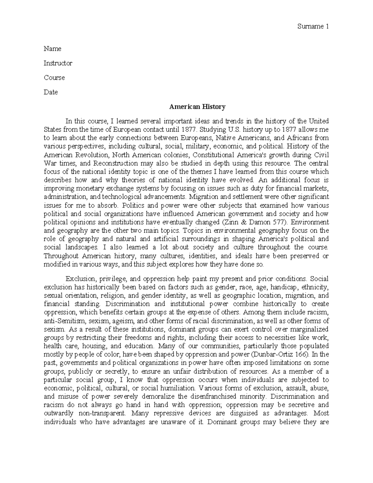 Philosophy On Humanities - Surname 1 Name Instructor Course Date ...