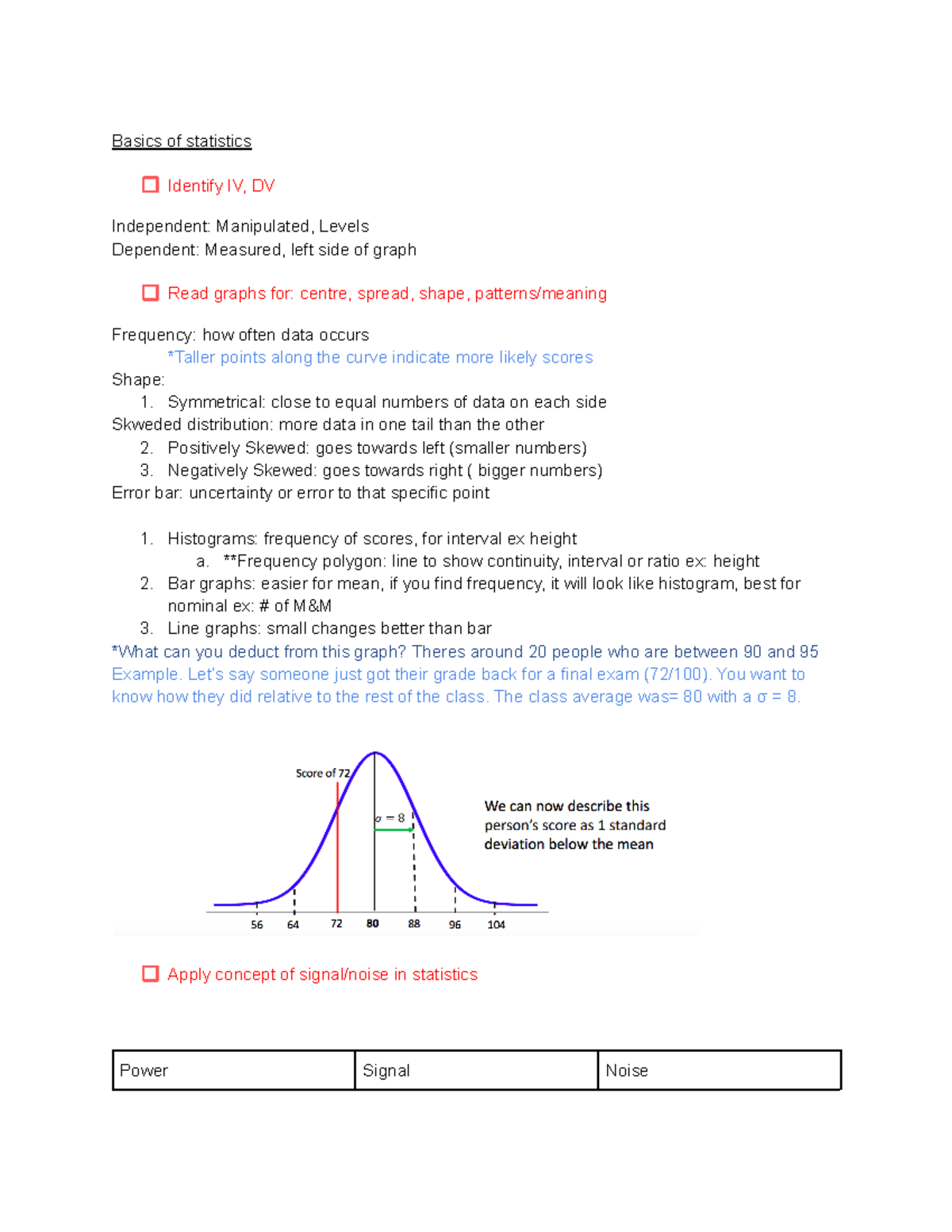 Finale 1- basics of statistics - Basics of statistics Identify IV, DV ...