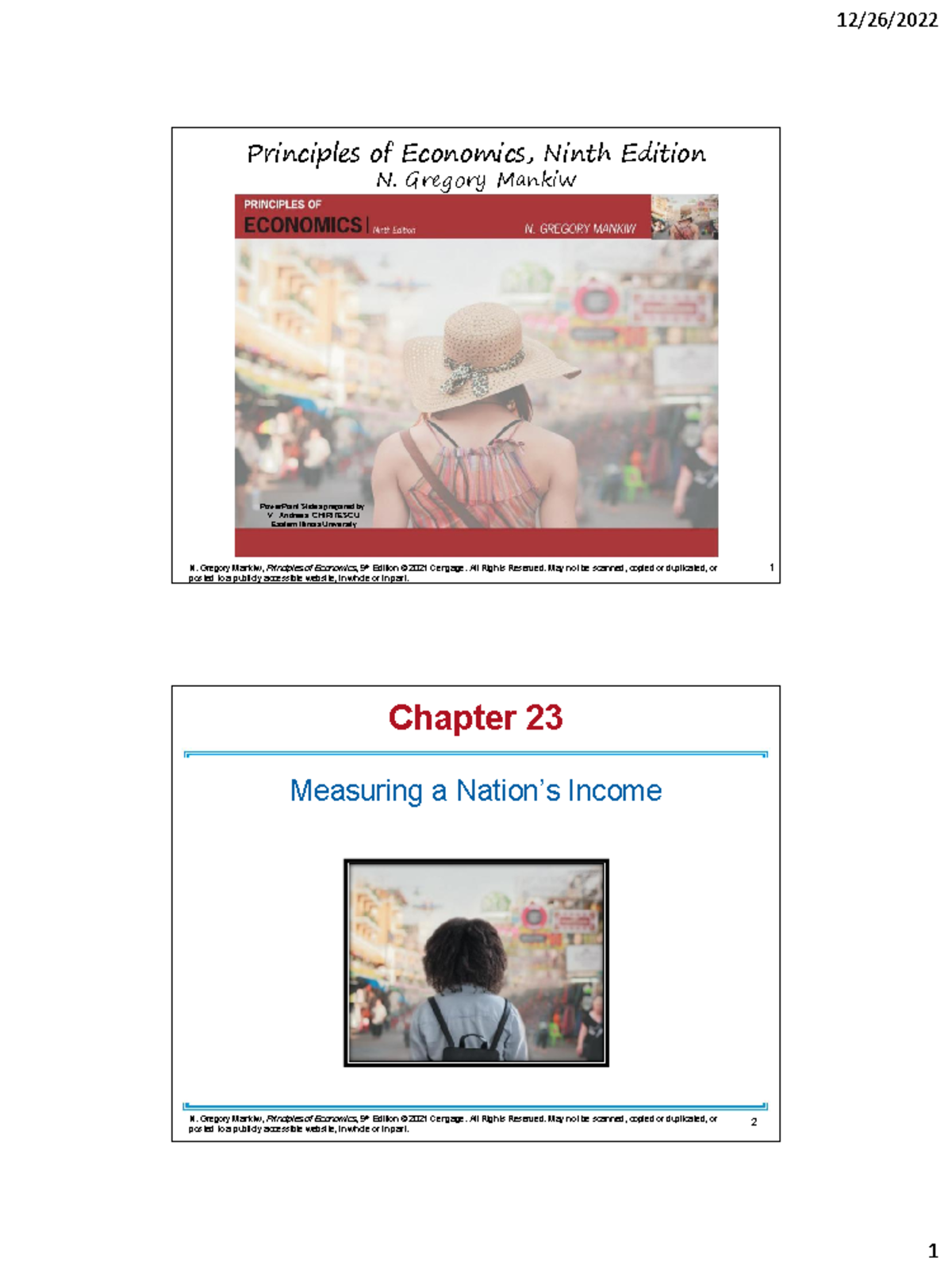 Chapter 23 Measuring a Nations Income - N. Gregory Mankiw, Principles ...