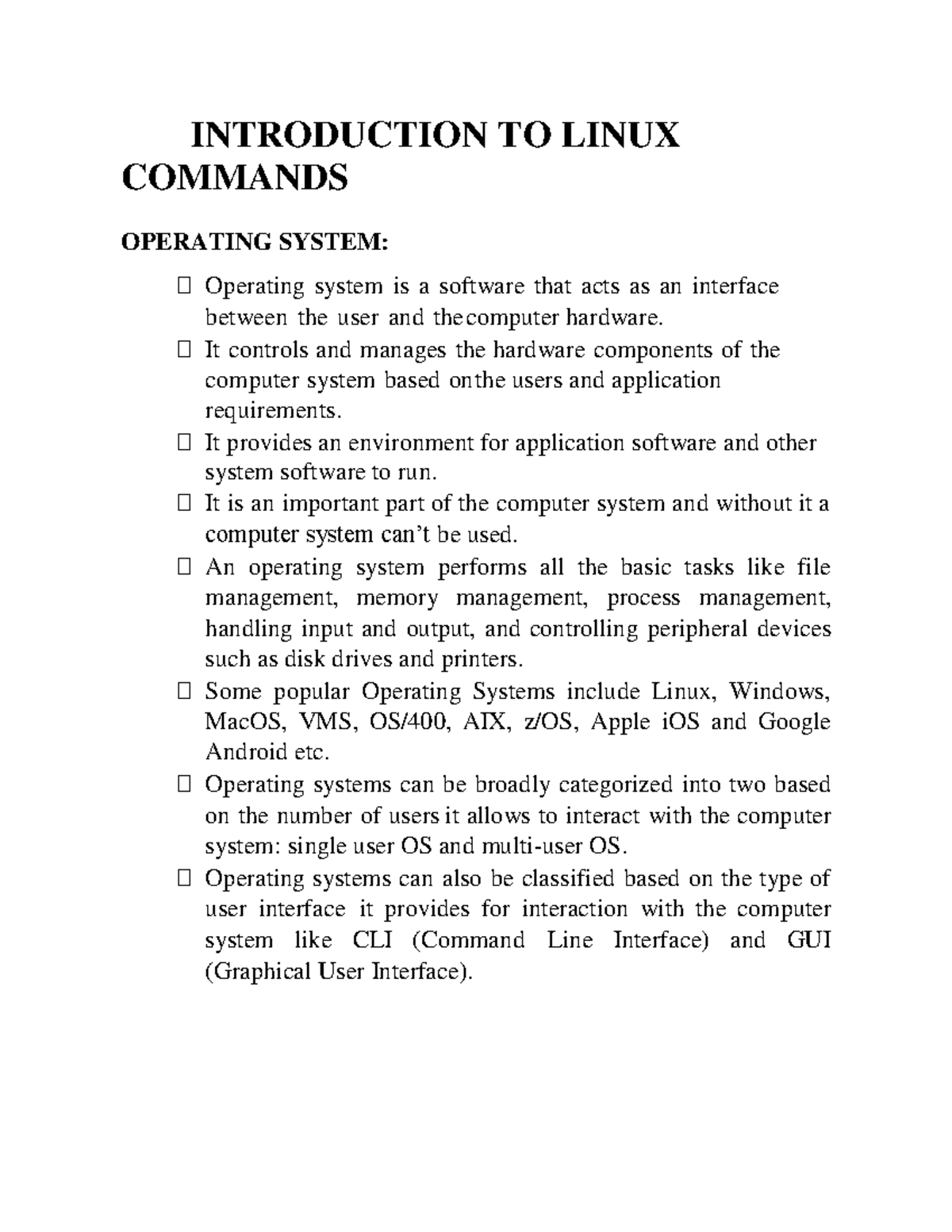 Introduction to linux commands introduction to linux commands