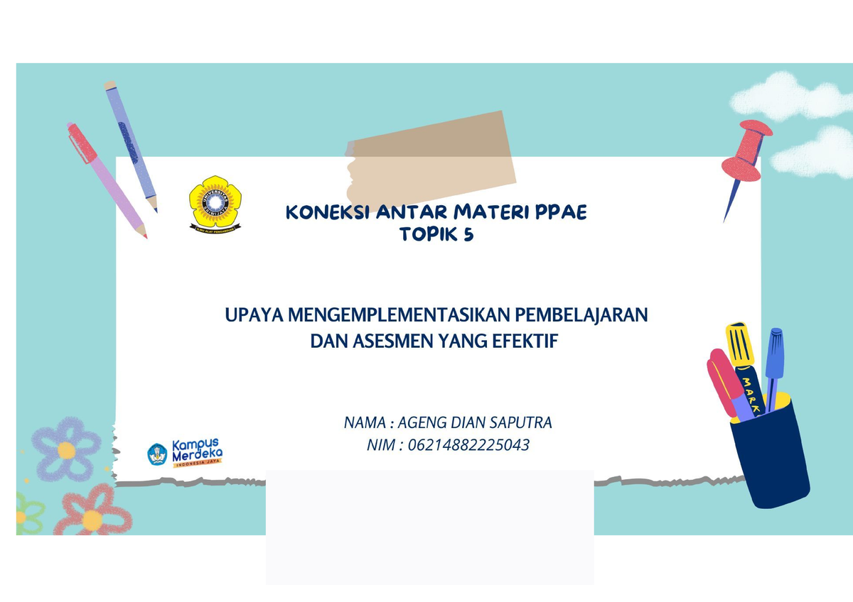 Koneksi Antar Materi PPAE Topik 5 Ageng DS - Perkembangan Peserta Didik ...