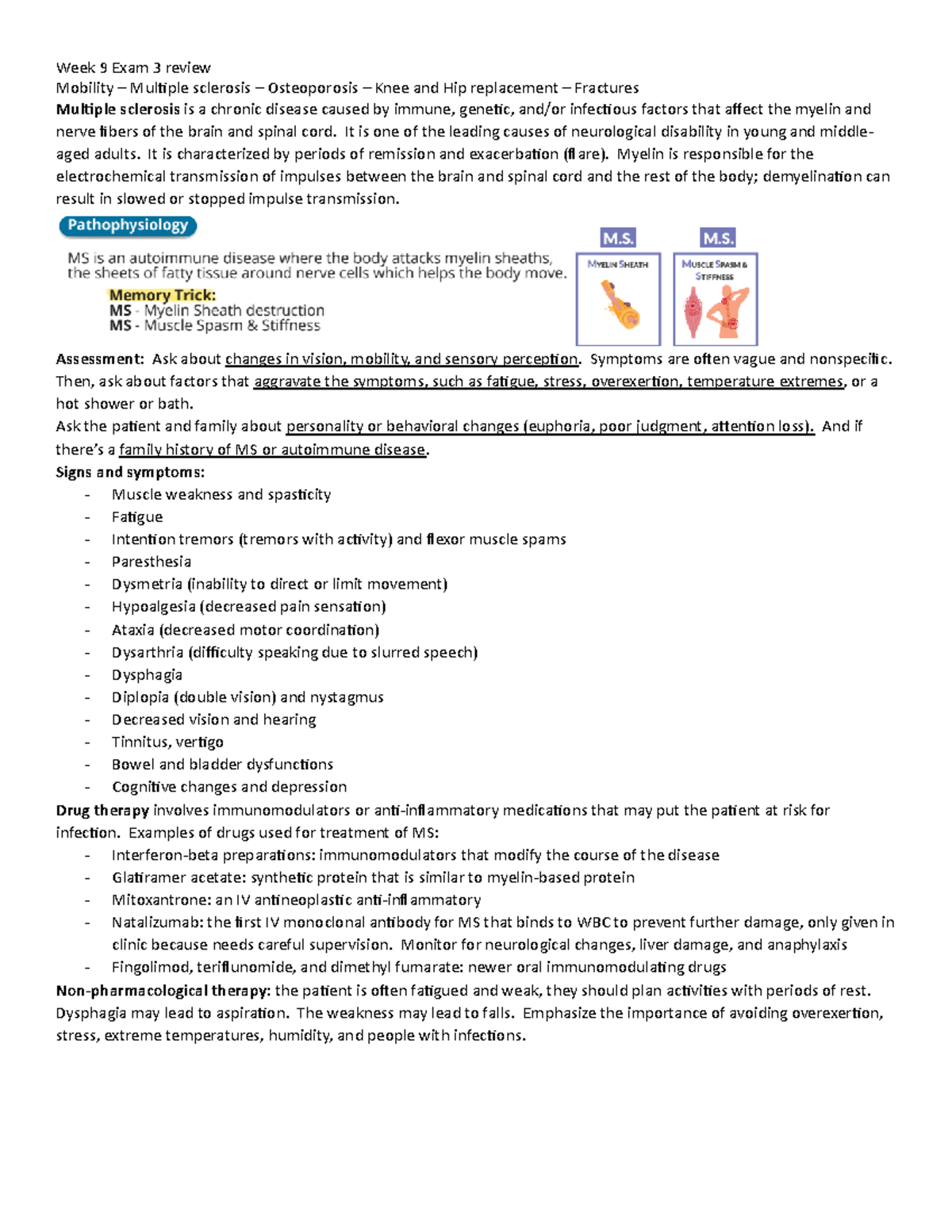 Week 9 review - Weekly notes from lecture + readings - Mobility ...