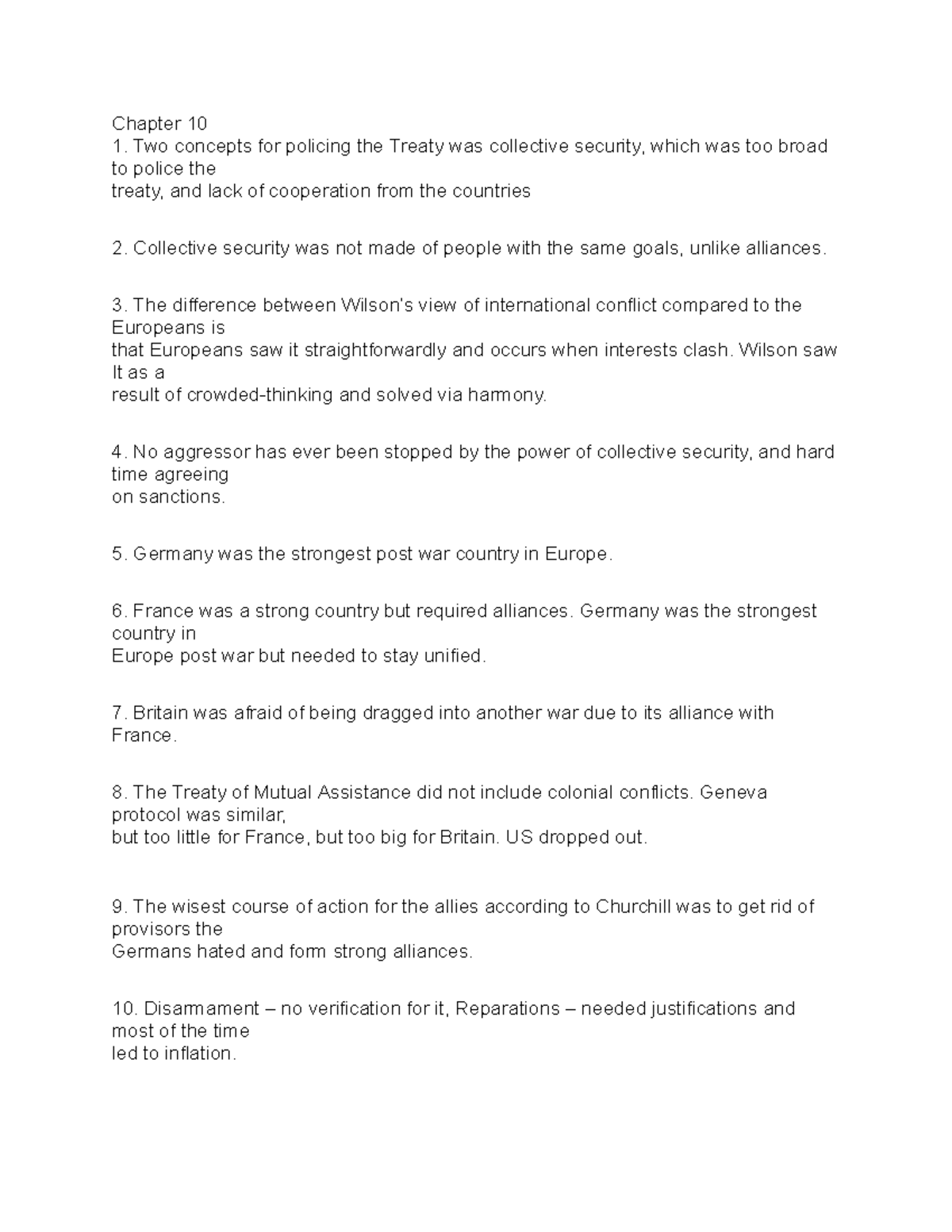 Kissinger chapter 10 chapter 10 two concepts for policing the treaty