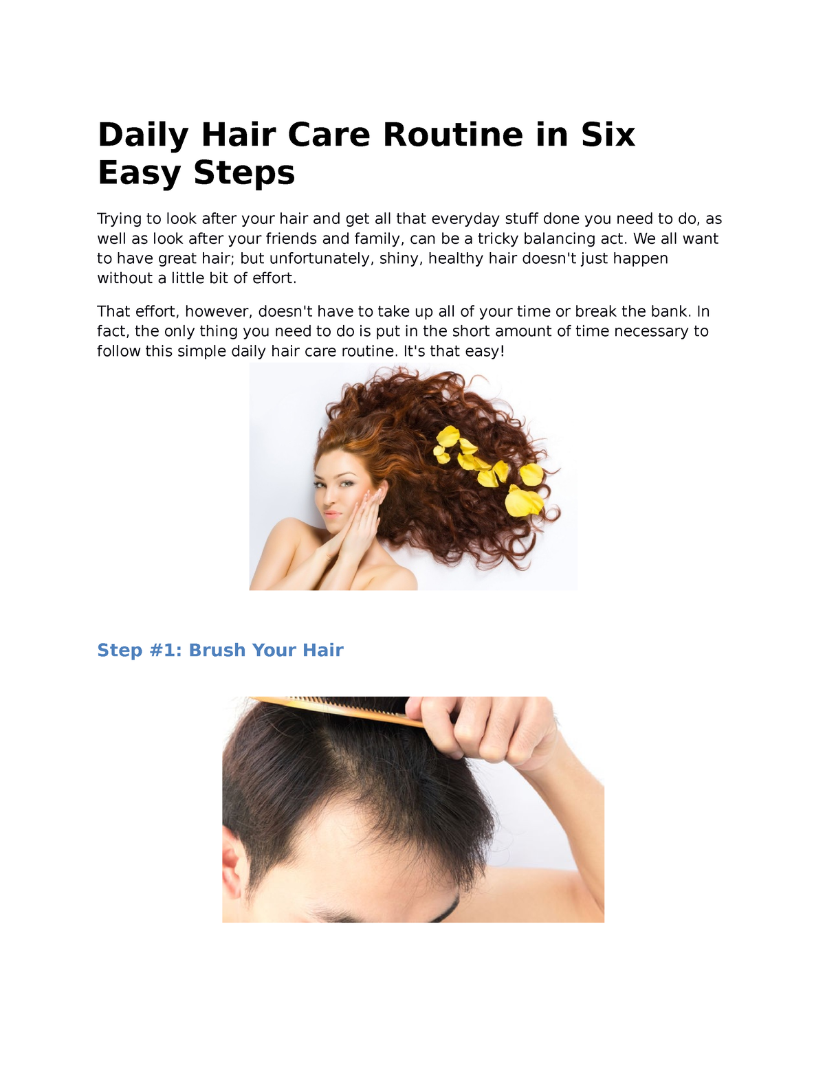Theaesculpir Hair Care Daily Hair Care Routine In Six Easy Steps Trying To Look After Your 