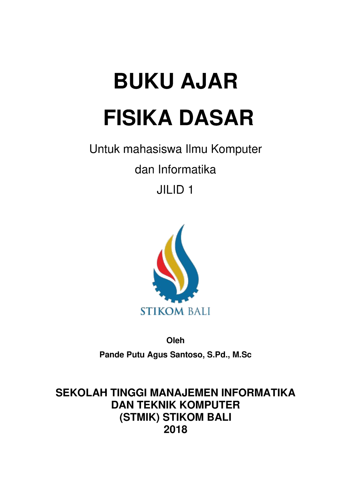 Fisika Dasar - BUKU AJAR FISIKA DASAR Untuk Mahasiswa Ilmu Komputer Dan ...