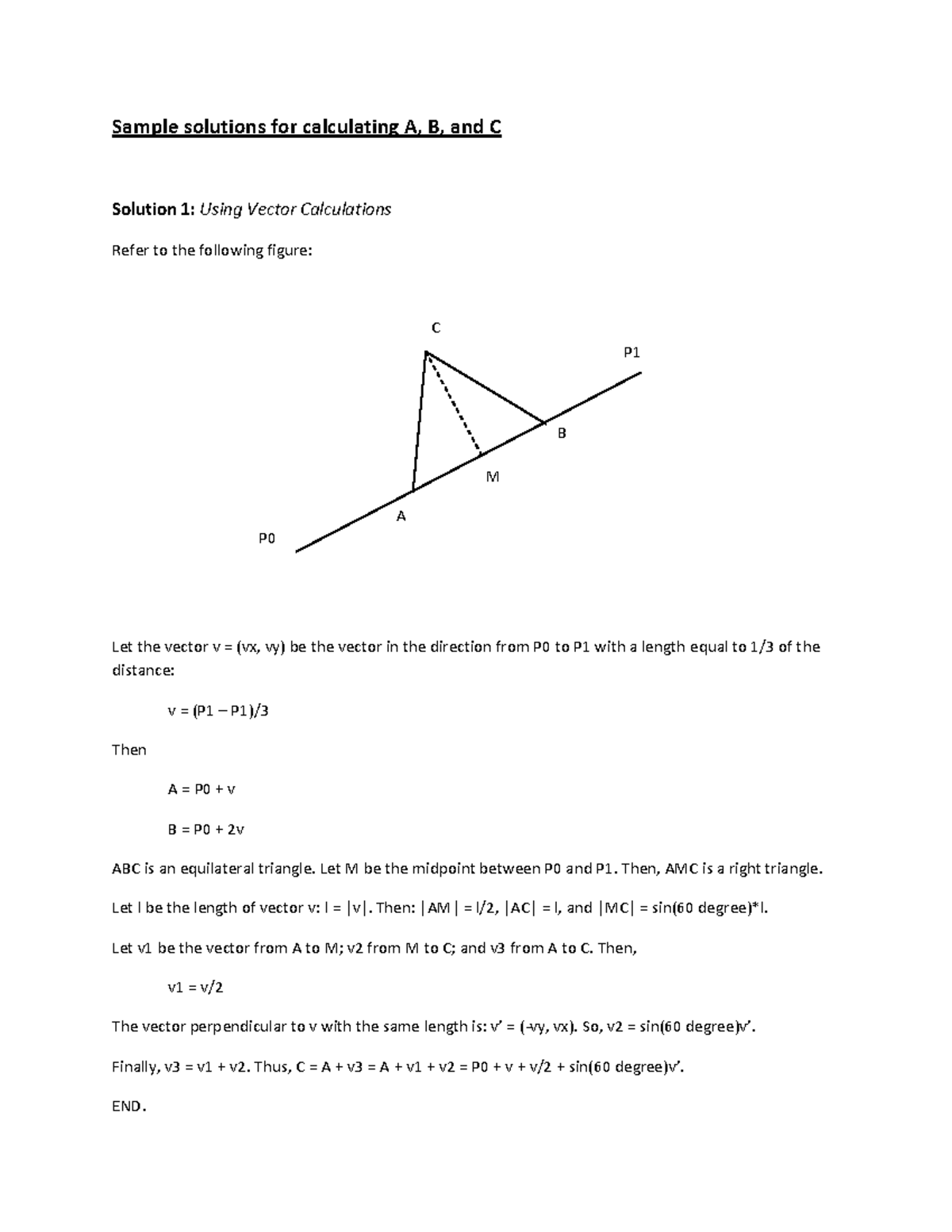 Find ABC - Final Exam Appendix - Sample Solutions For Calculating A, B ...