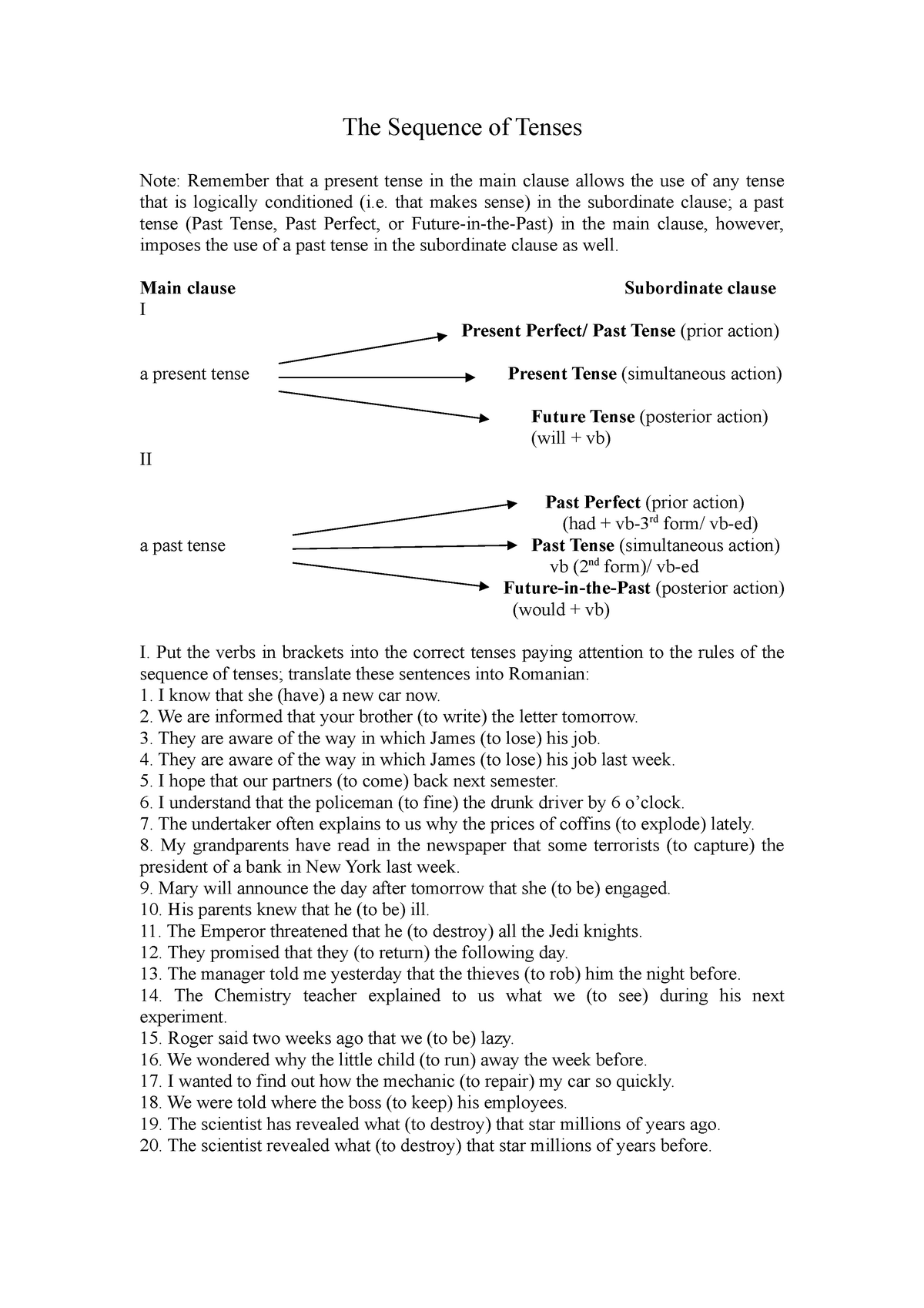 the-sequence-of-tenses-that-makes-sense-in-the-subordinate-a-past