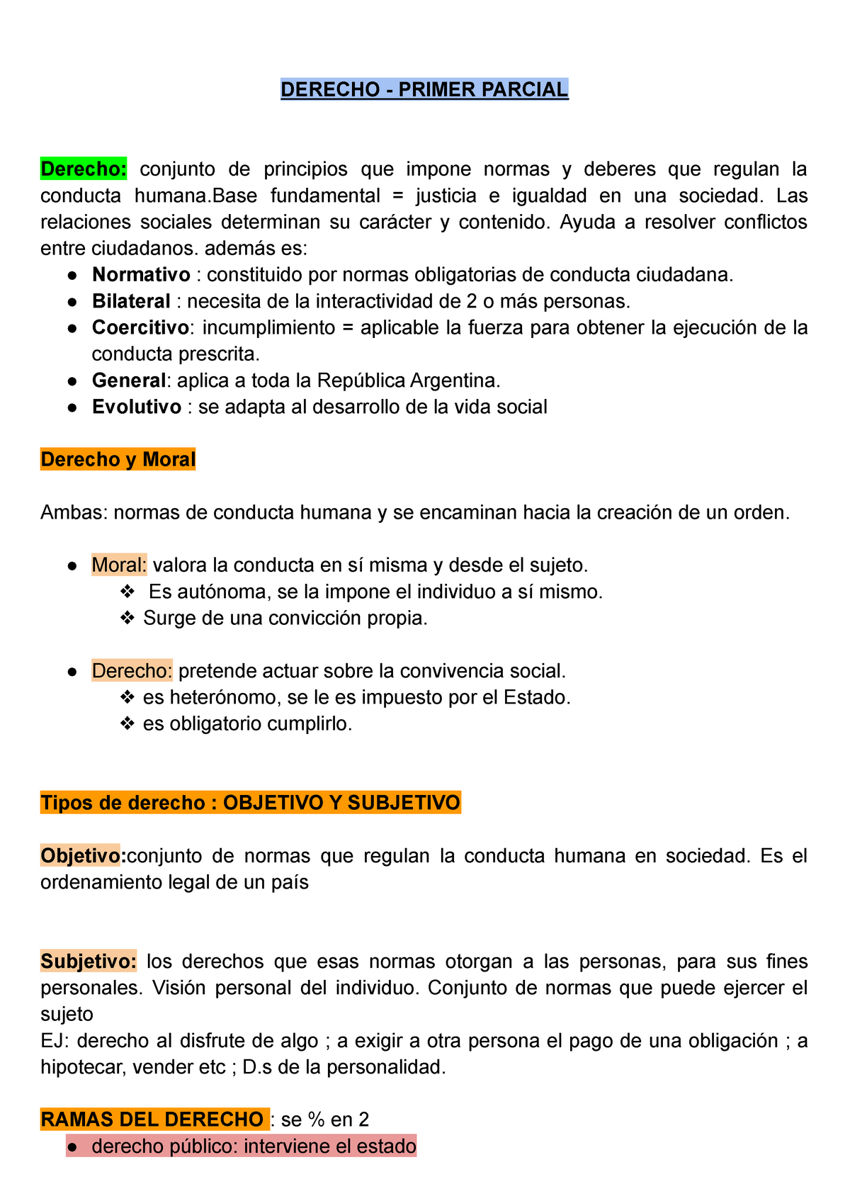 Resumen De Introduccion Al Derecho - Primer Parcial - DERECHO - PRIMER ...