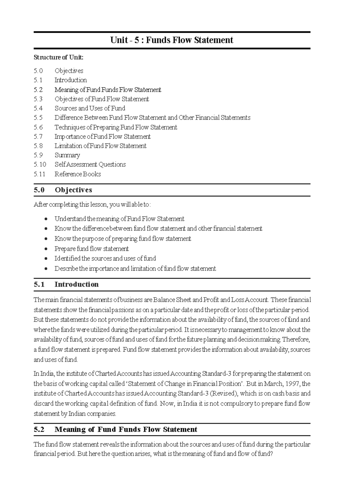 Funds Flow Statement - Lecture Notes - Unit - 5 : Funds Flow Statement ...