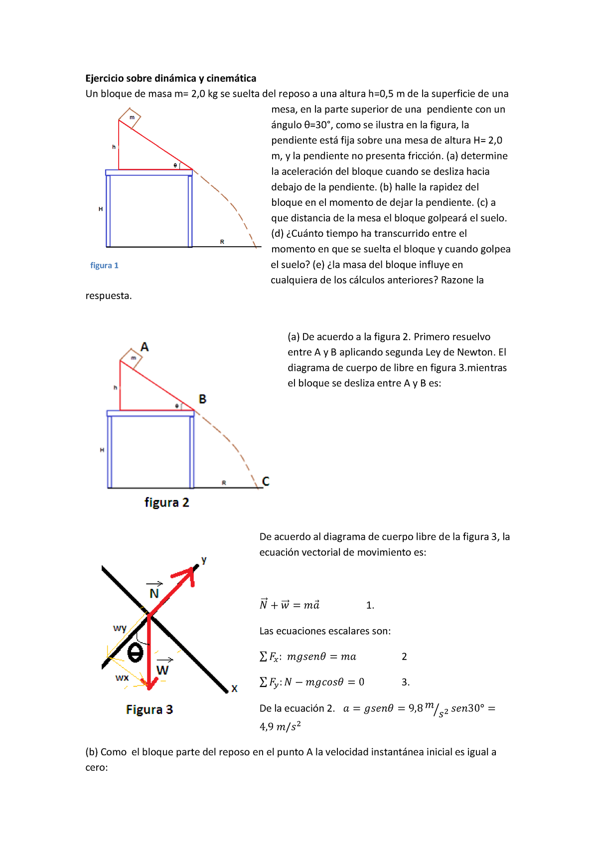 Parabc 3b3lico - Movimiento Parabólico 8 - Ejercicio Sobre Din·mica Y ...