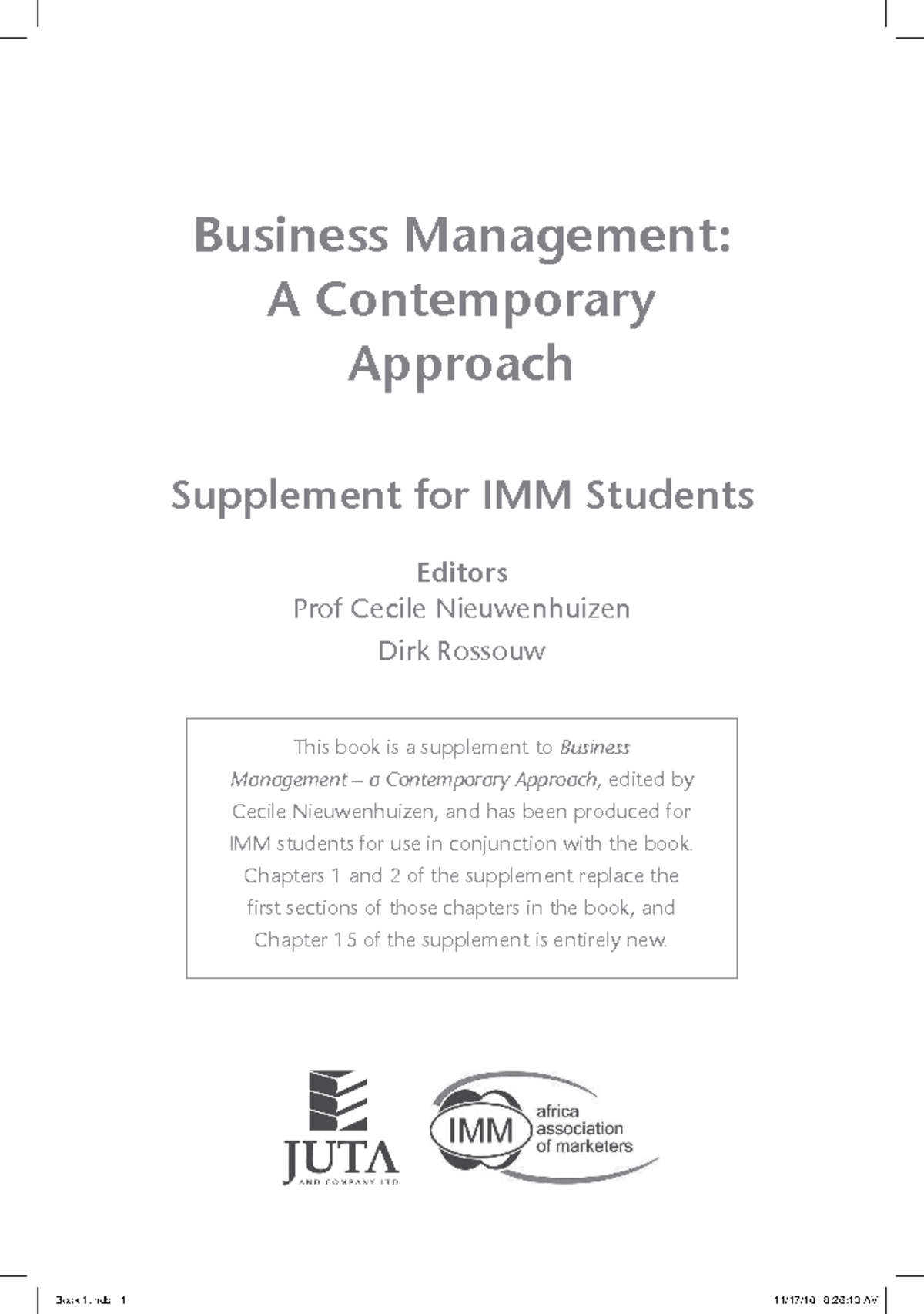 Business Management A Contemporary Approach - Business Management: A ...