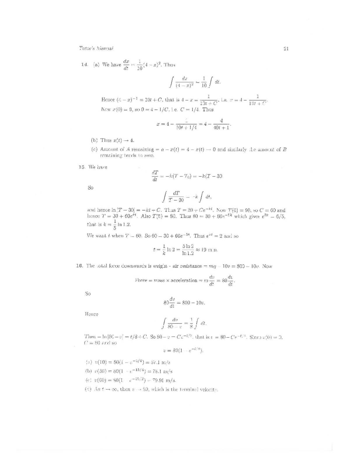 Tut 9 Solutions - Mathematics 143 - MATH143 - Studocu