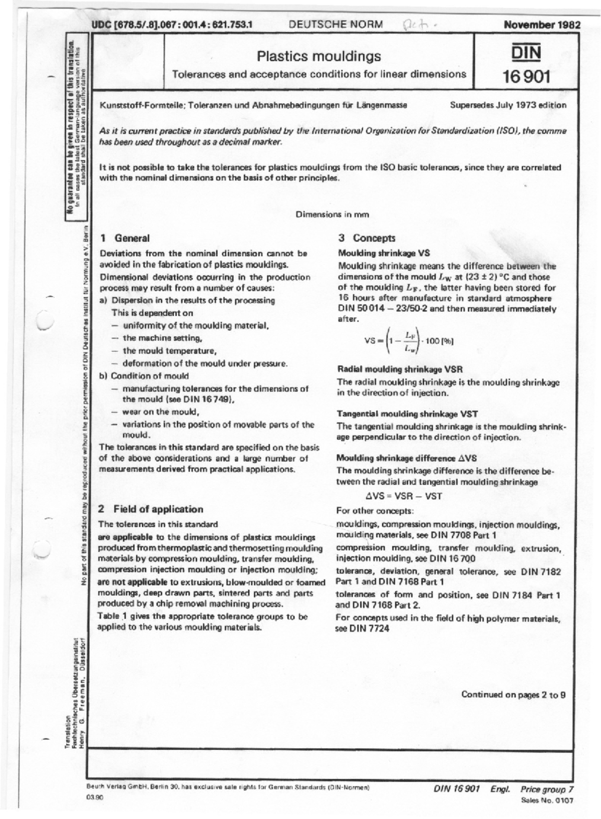 Tolerance Guide(DIN 16901) - ~ .. .!i!.!/-.., .;=. .= g~ .':!,;..->.