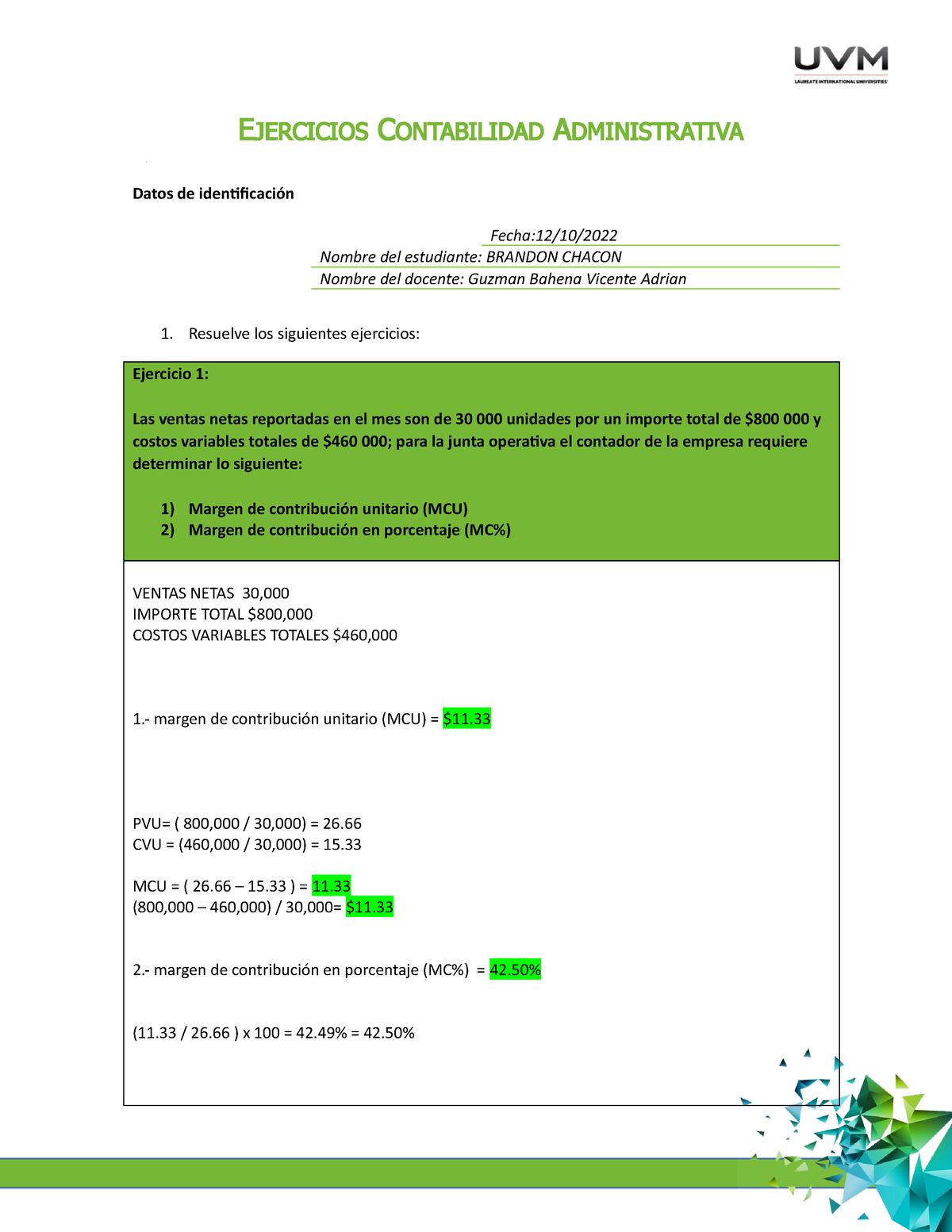 A5 BDCS - Ejercicios De Contabilidad Para Poder Resolver Problemas ...