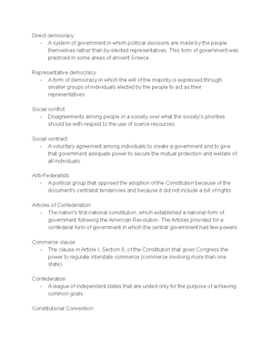 Gov1, part 2 notes - Gov. Notes Declarations notes 9/6- 9/8/ H a v e a ...