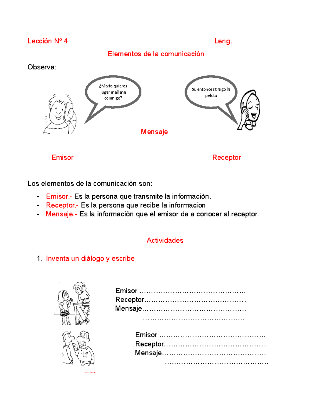 Comunicación Emisor Y Receptor