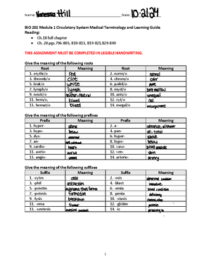 BIO+202+Module+5+Learning+Guide-Digestive+System - Name: - Studocu
