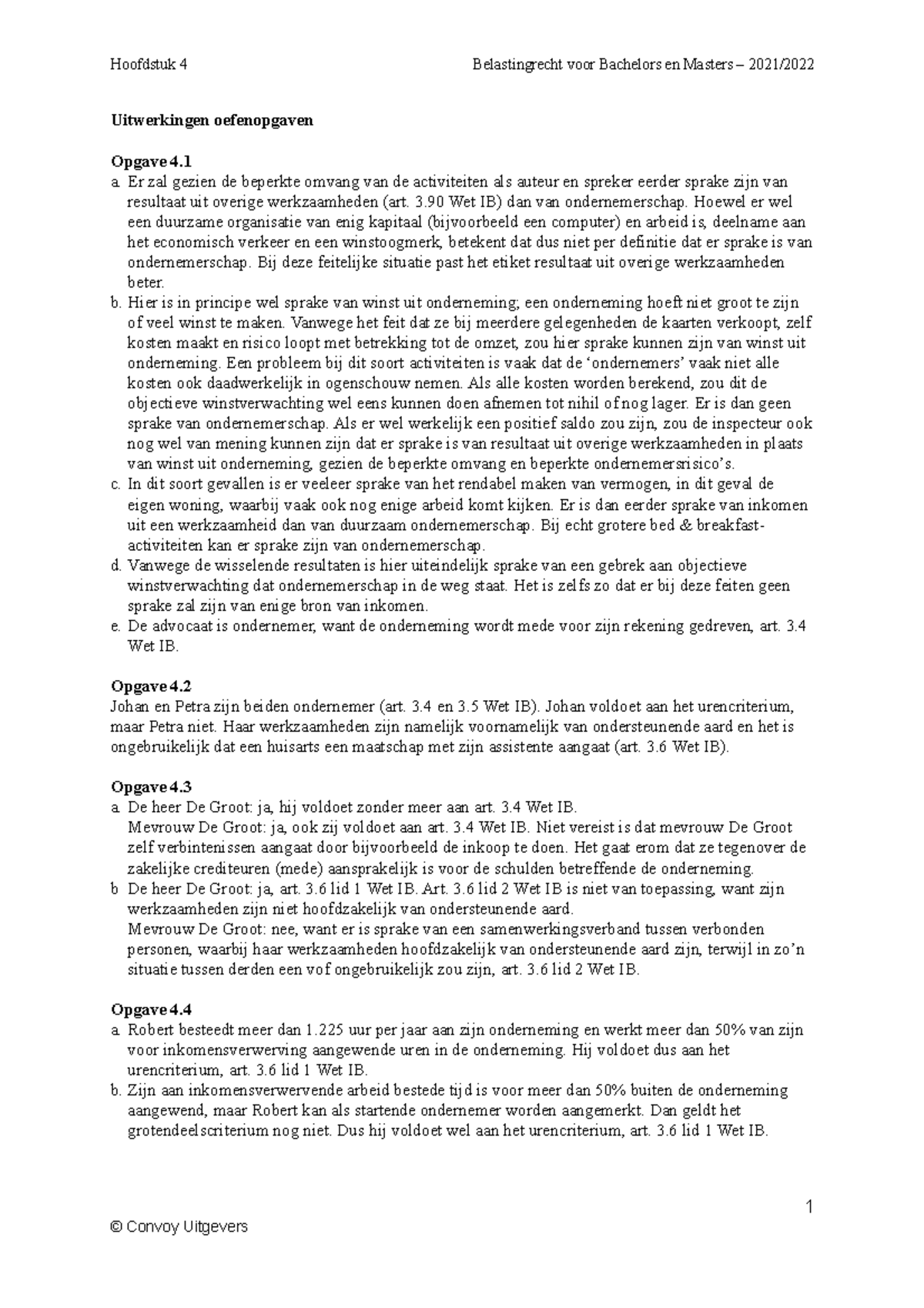 Uitwerkingen 04 Bbm 2021-2022 Def - Uitwerkingen Oefenopgaven Opgave 4 ...