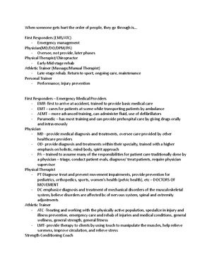 Chapter 3 Notes - Hyperthermia – excessive heat - Not just about temp ...