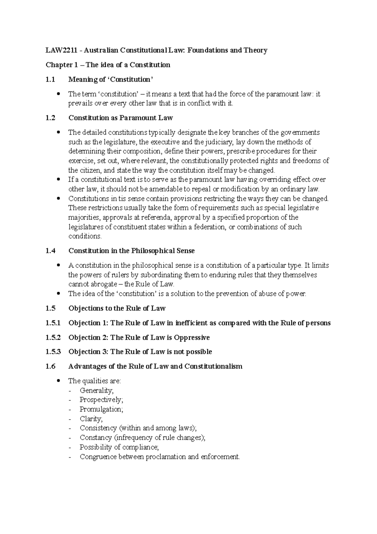 Australian Constitutional Law Foundations and Theory