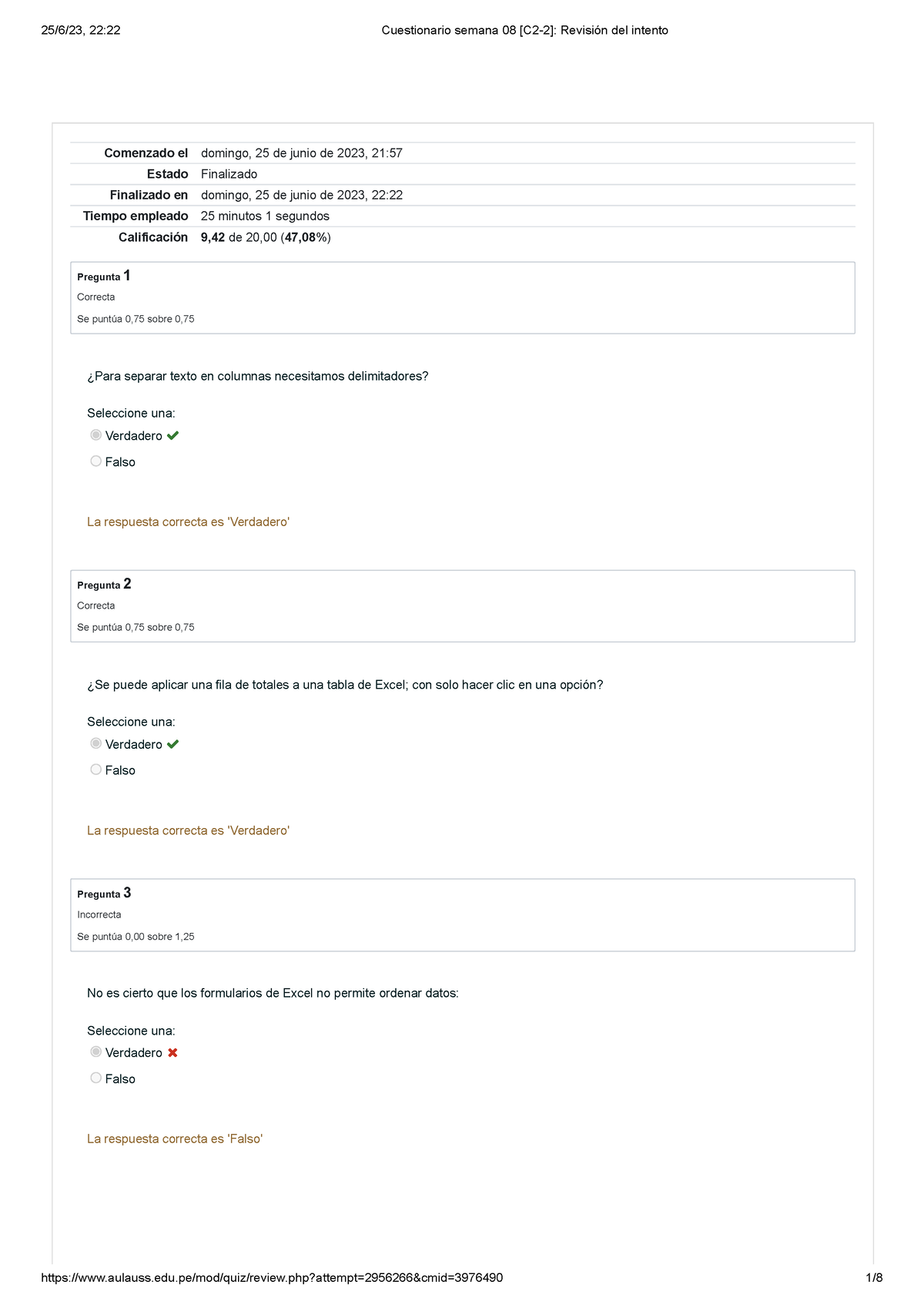 Cuestionario Semana 08 [C2-2] Revisión Del Intento - Comenzado El ...