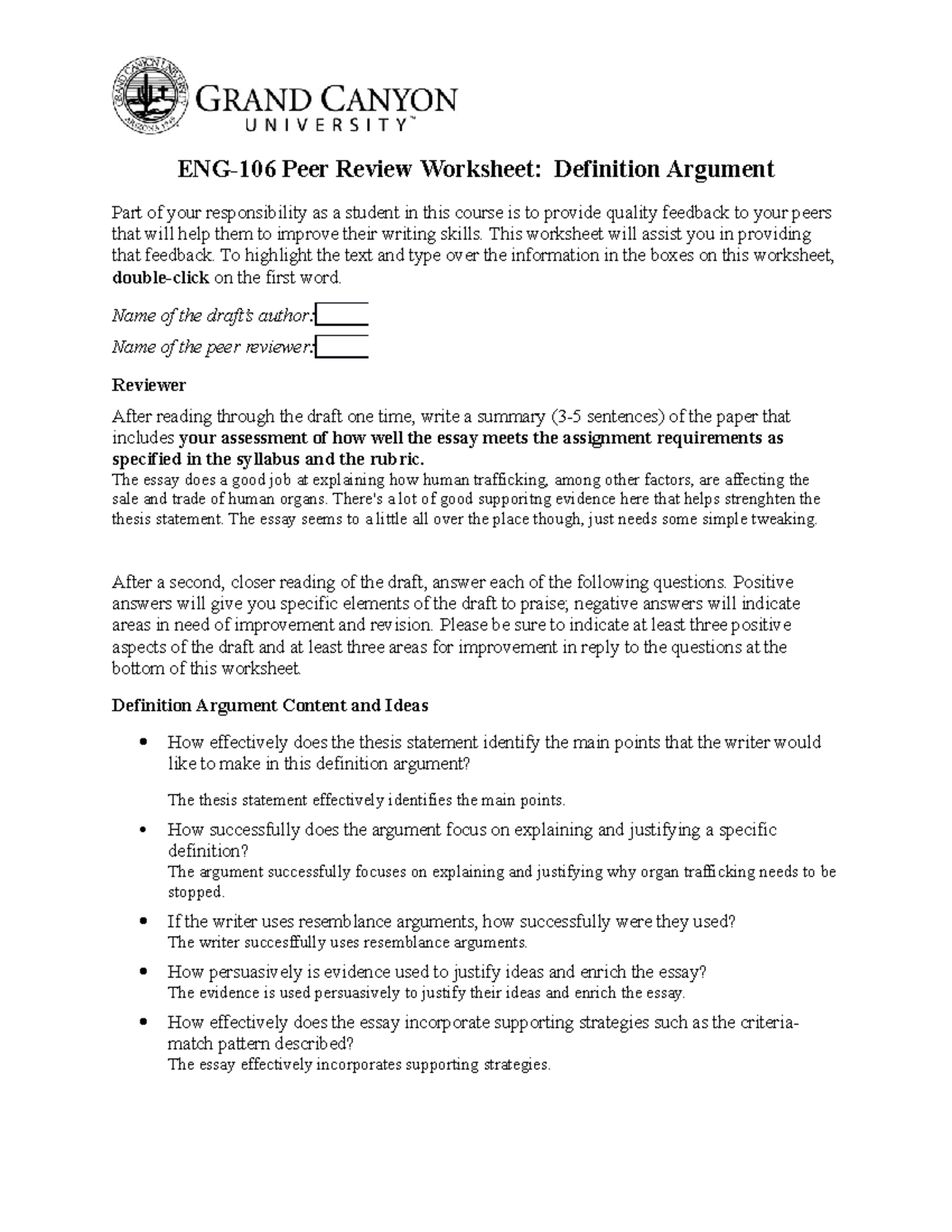 ENG106 Definition Peer Review Worksheet - ENG-106 Peer Review Worksheet ...