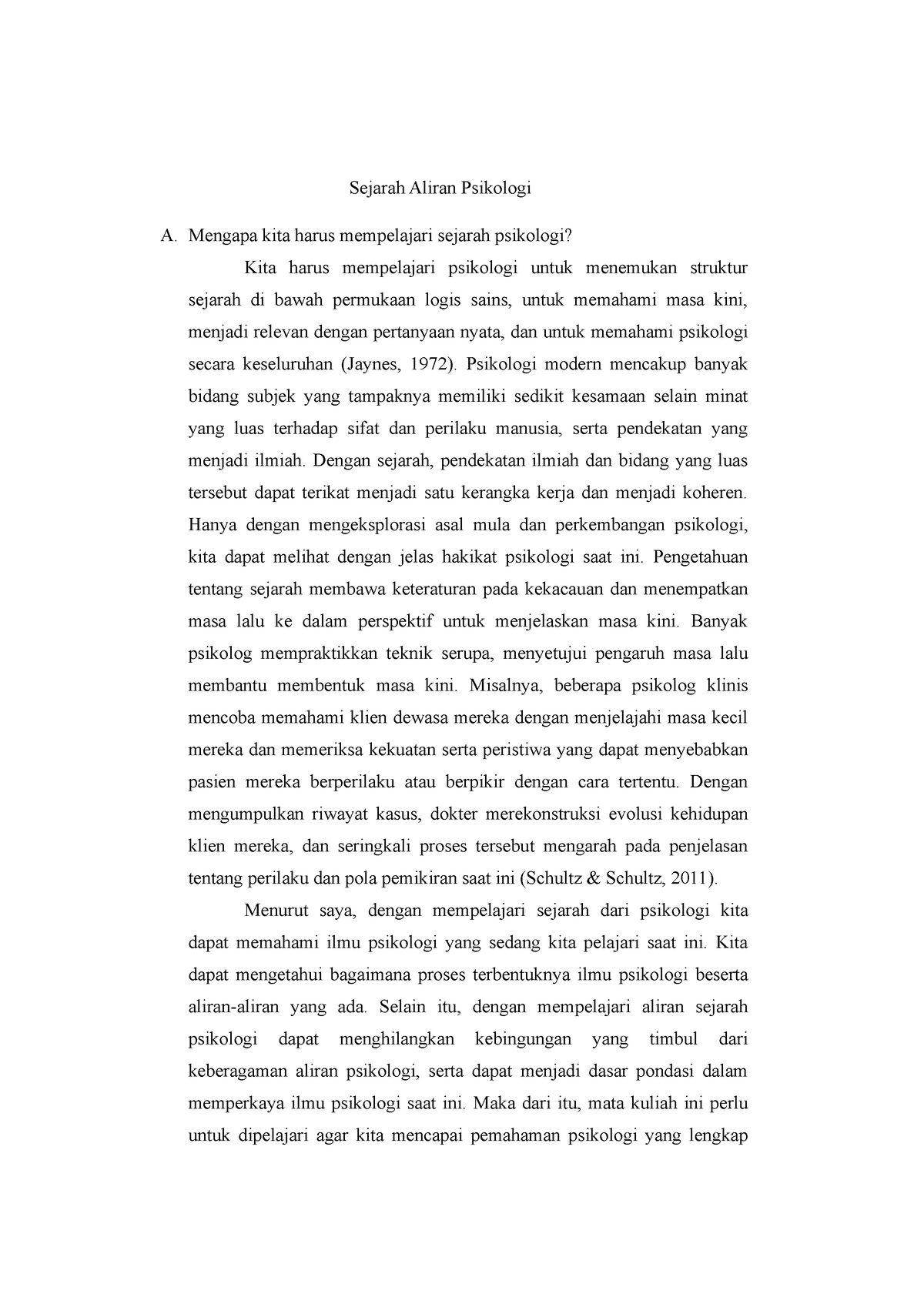 format essay sejarah