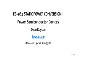 CH7 - Power Electronics - EE-463 STATIC POWER CONVERSION-I Controlled ...