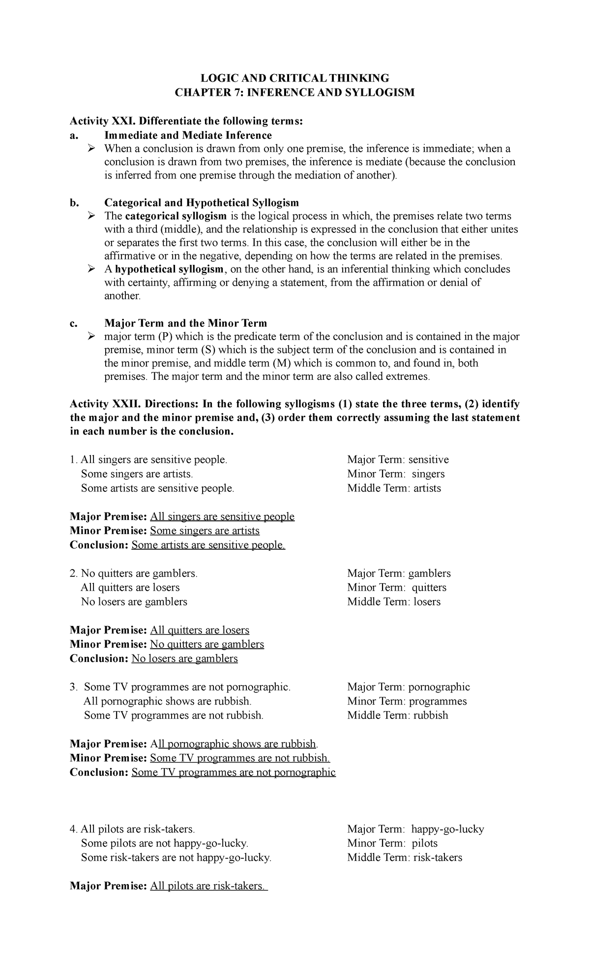 critical thinking chapter 7 quiz answers