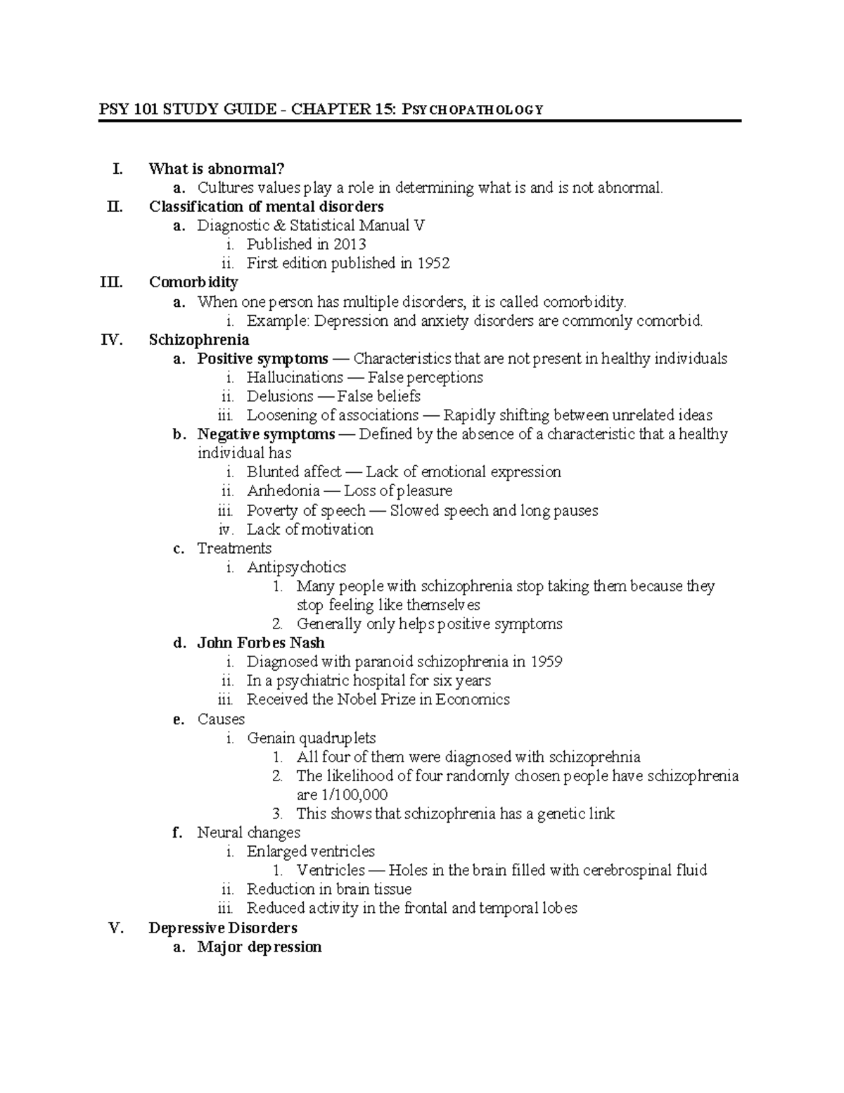 Chapter 15 Psychopathology Fs19 Psy 101 001 Introductory Psychology Chapter 15 Psychopathology Fs19 Psy 101 001 Introductory Psychology