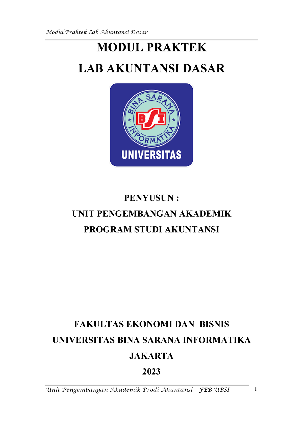 Modul Praktikum Lab Ak Dasar Gnp2223 - MODUL PRAKTEK LAB AKUNTANSI ...