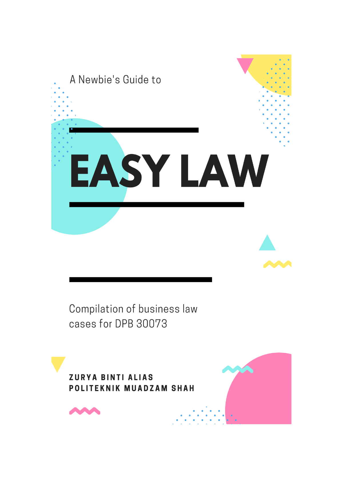 Reference - E-Cases In Business Law DPB 3 0073 CONTENTS TABLE OF CASES ...