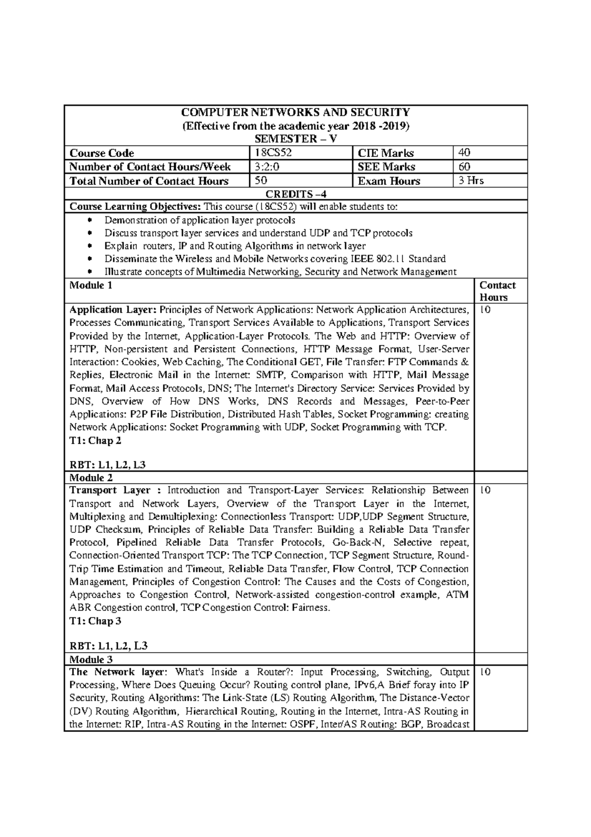 CNS - COMPUTER NETWORKS AND SECURITY (Effective from the academic year ...