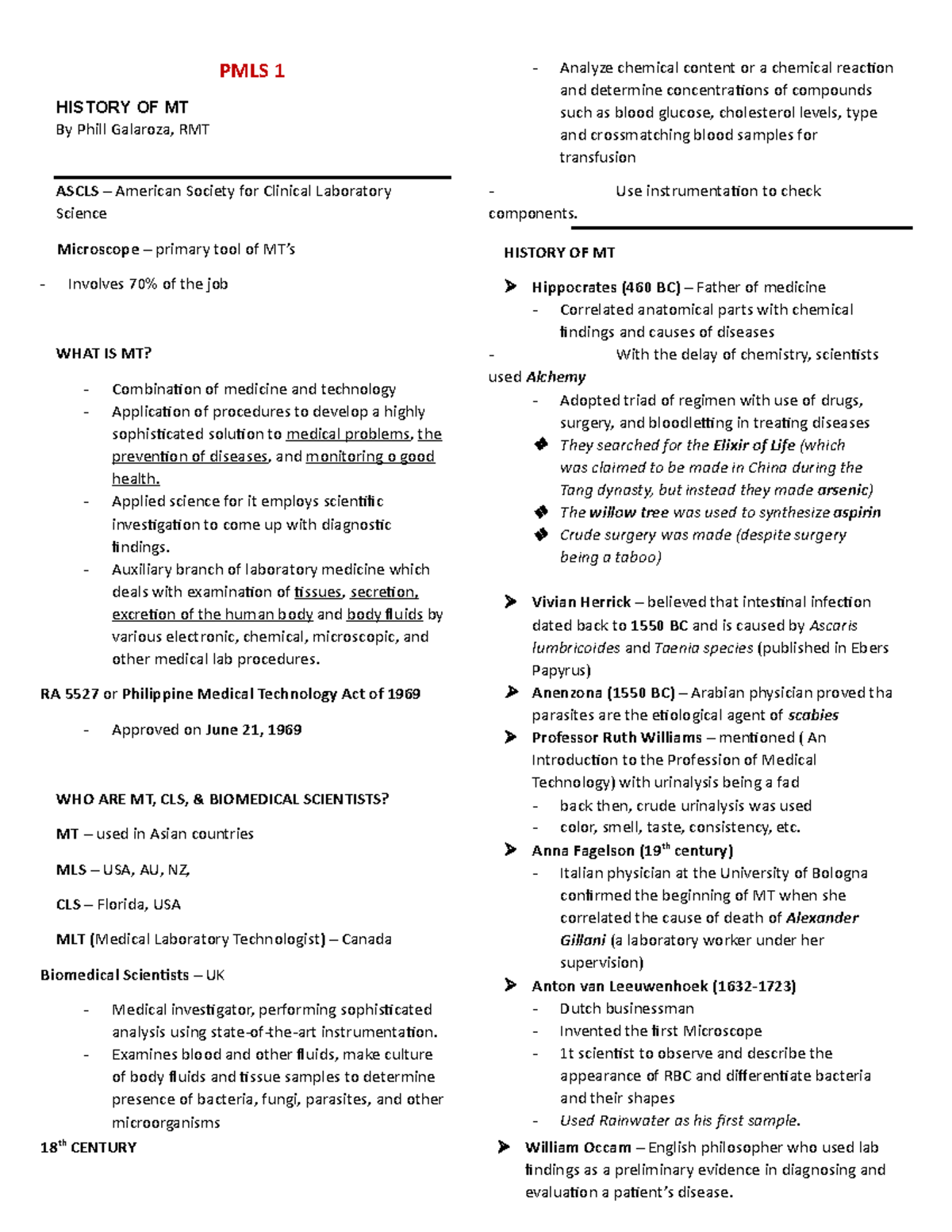 Pmls 1 lesson 1 overview and history of mt - HISTORY OF MT By Phill ...