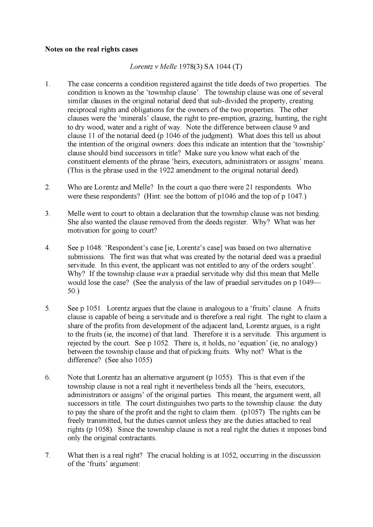 real-rights-case-law-notes-on-the-real-rights-cases-lorentz-v-melle