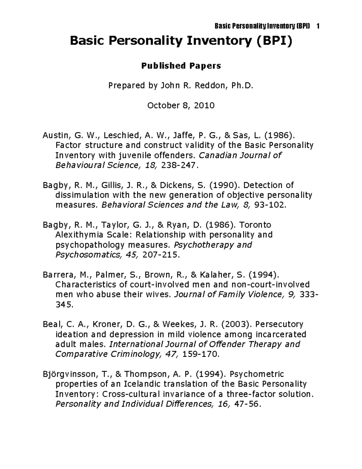 Basic Personality Inventory References Basic Personality Inventory basic-personality-inventory-references-basic-personality-inventory