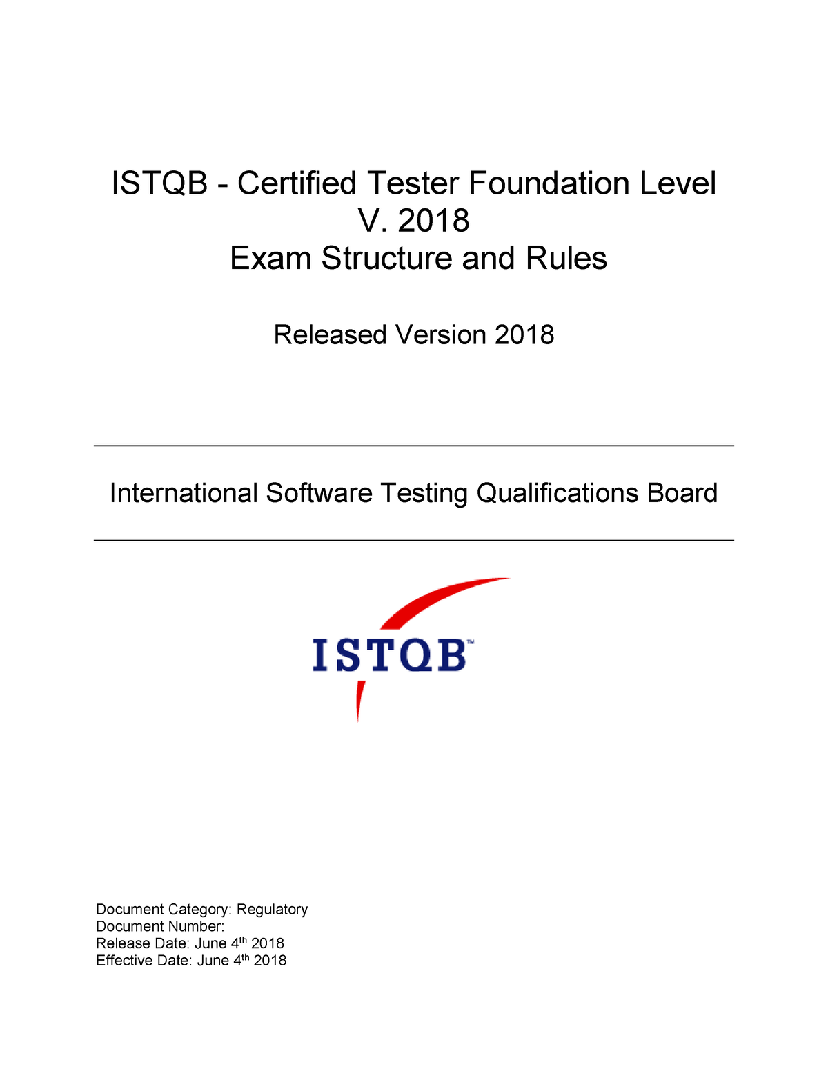 CTFL 2018 Exam Structure And Rules 0 - ISTQB - Certified Tester ...