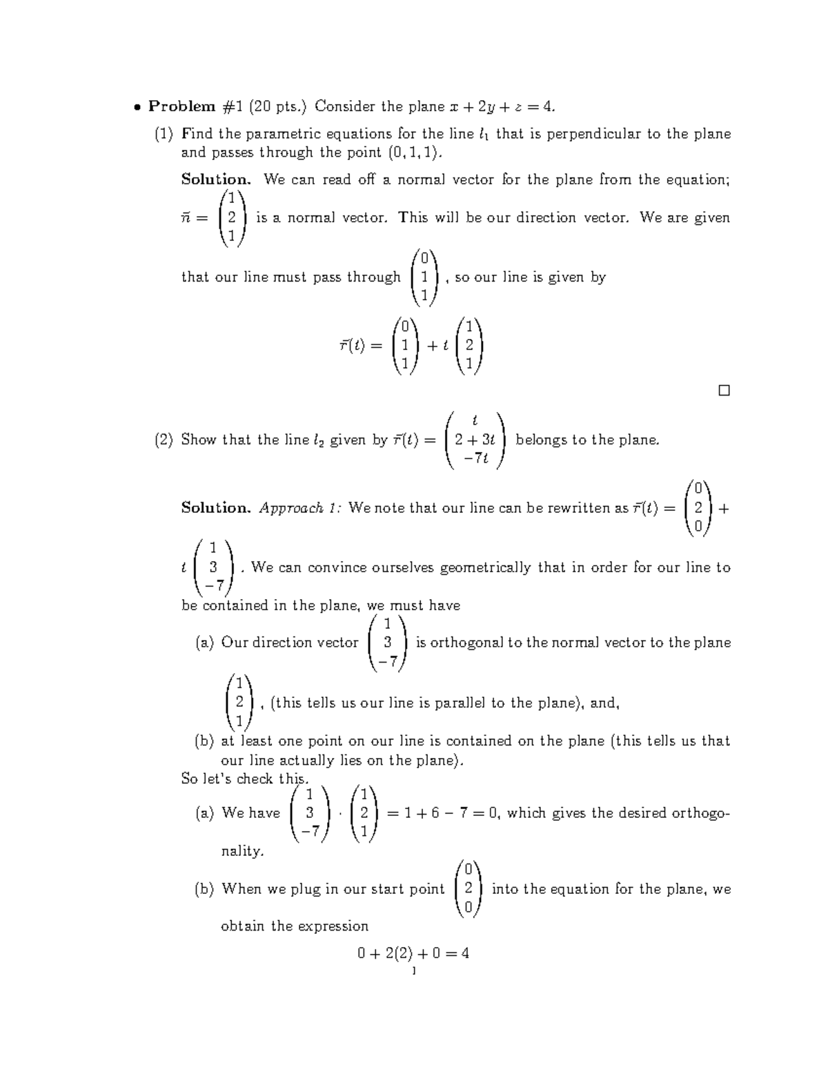 Exam 2 Sol - Solutions To Weekly Problem Set, A Focus On Building ...