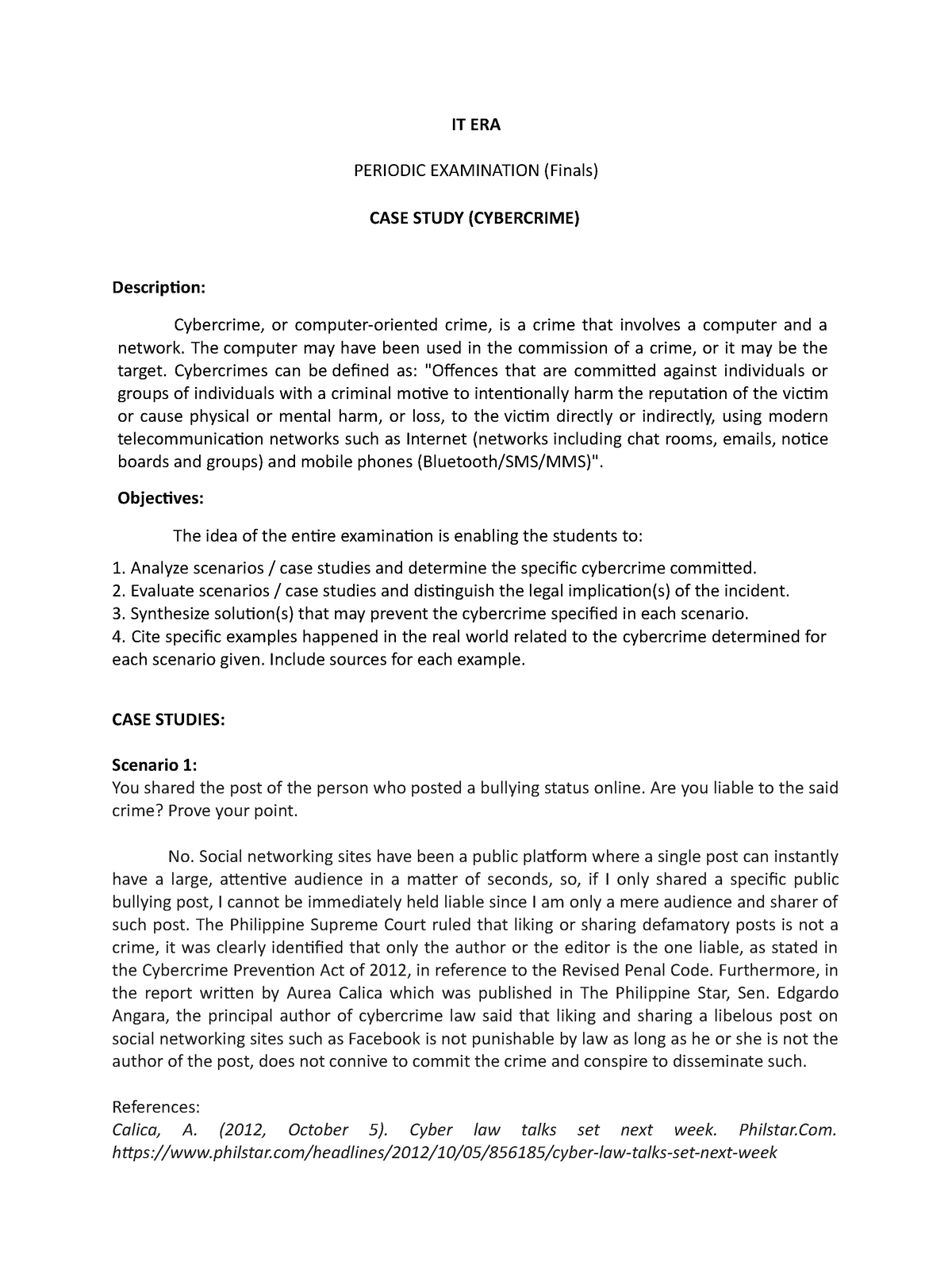 case study of current it act related cases