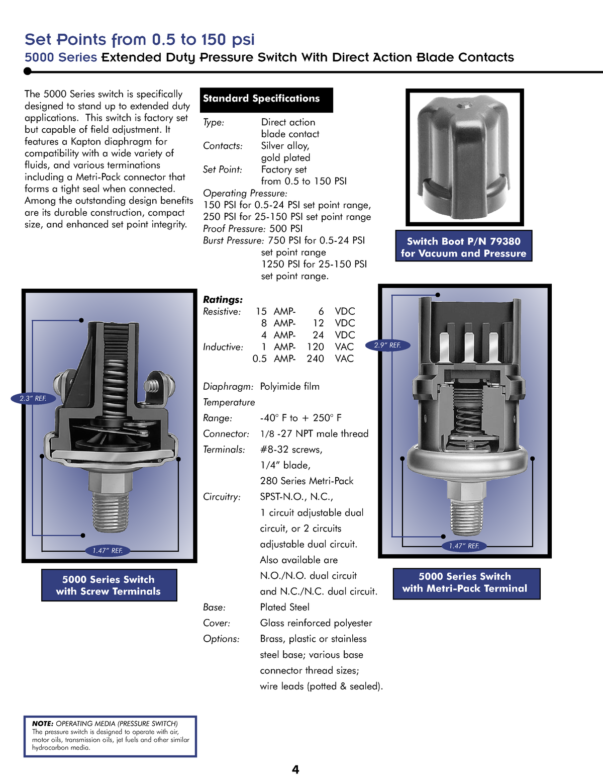 Honeywell-sensing-switch-5000 series-productsheet-1627427 - 1” REF. The ...