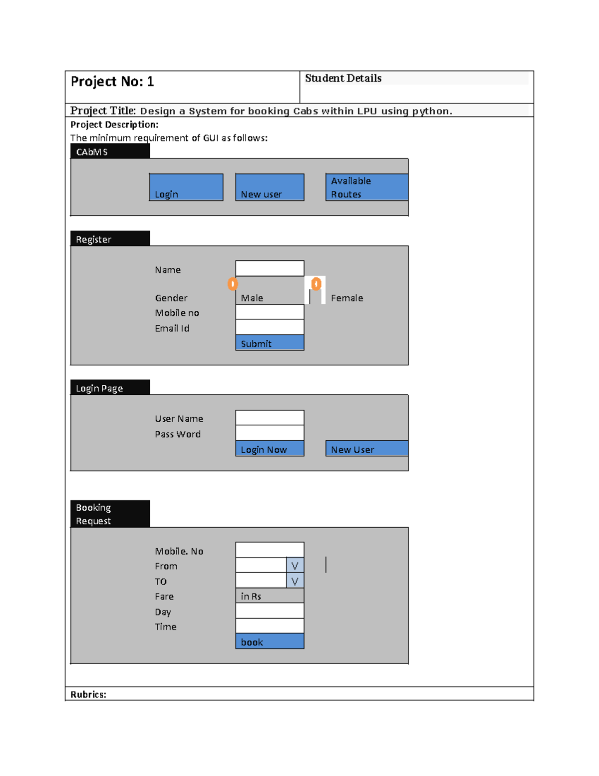 PD 125 Project Description - Project No: 1 Student Details Project ...