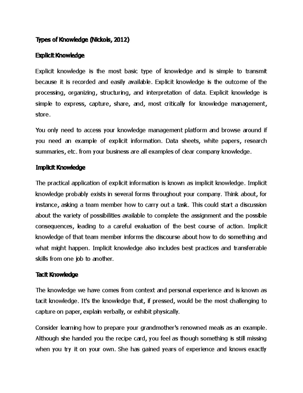 types-of-knowledge-nickols-2012-types-of-knowledge-nickols-2012