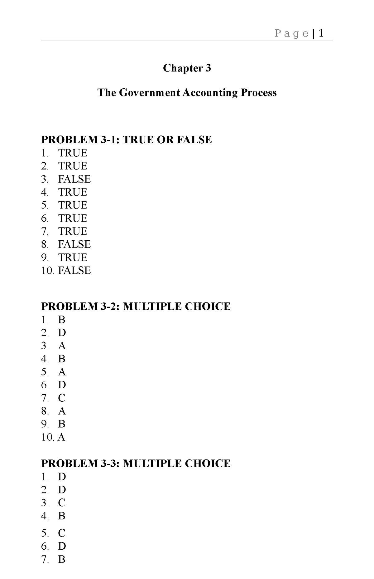 Chapter 3 - The Government Accounting Process Answers And Solutions - P ...