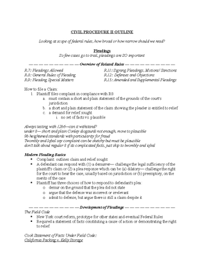 Civ Pro Chart - Class Rule Title FRCP Requirements/ Standards do ...